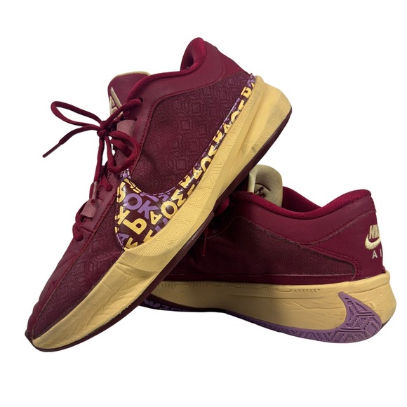 Nike Other - Nike Zoom‎ Freak 5 BooBasketball Shoes Burgundy Gold Men's Size 10 Giannis